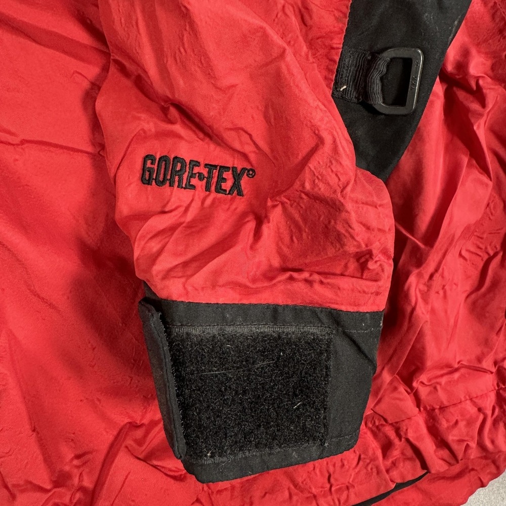 The North Face Jacket Womens Medium Red Black Gore-Tex Hooded Ski Rain Shell - Picture 4 of 6